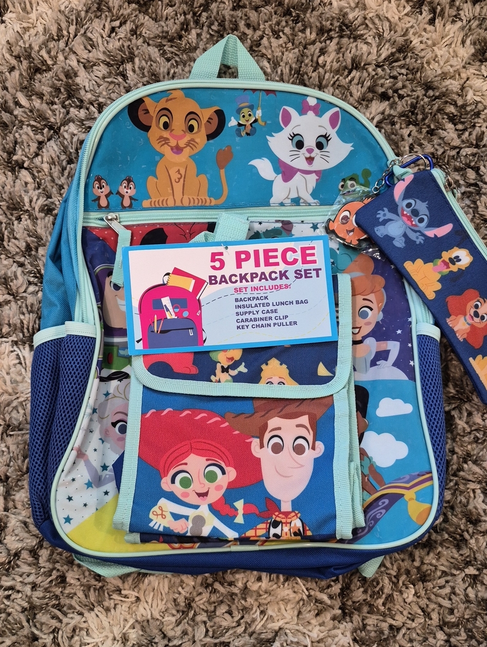 Disney Character Backpack Set